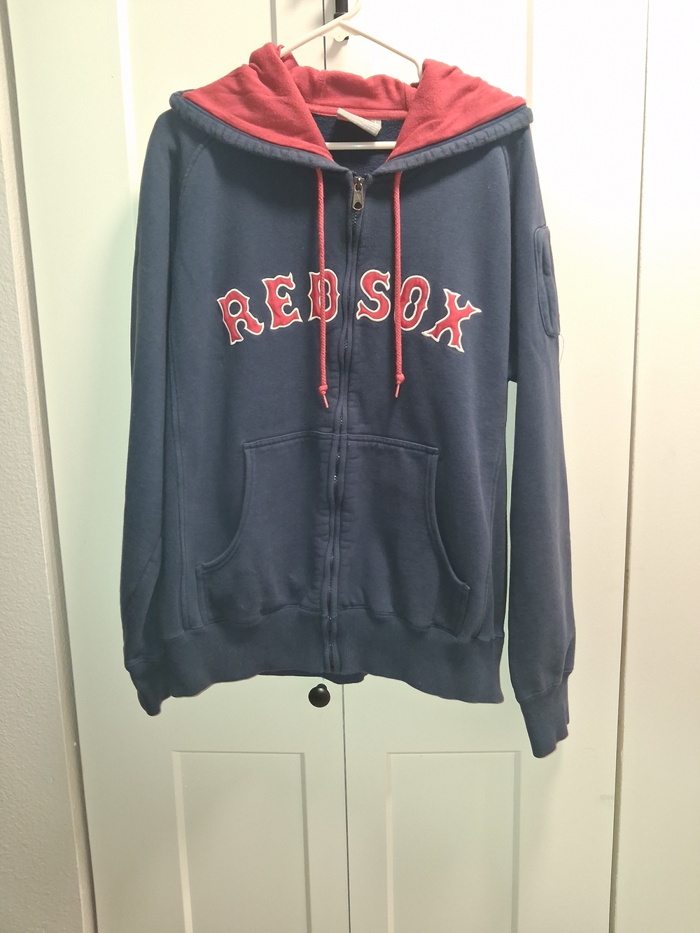 Nike Kids Navy Full-Zip Hoodie with Red Hood & Drawcords